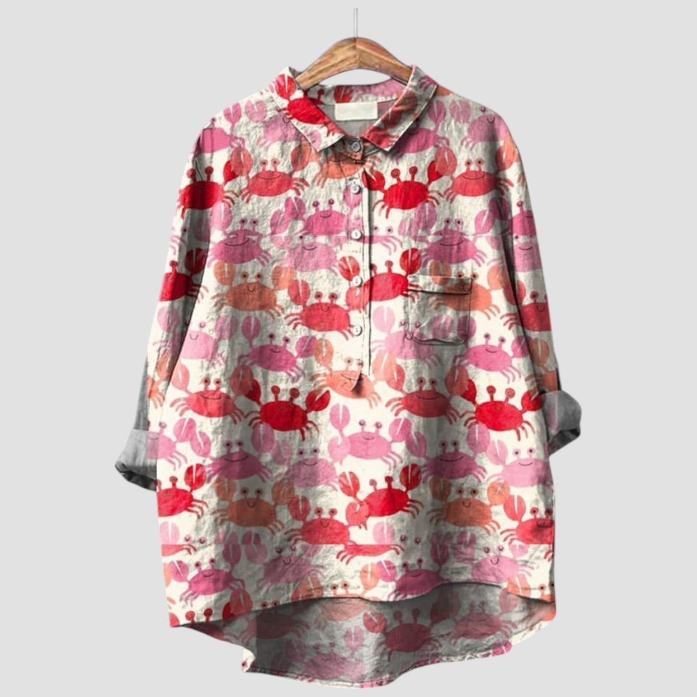 Flora | Sommerbluse mit verspieltem Krabbenmuster