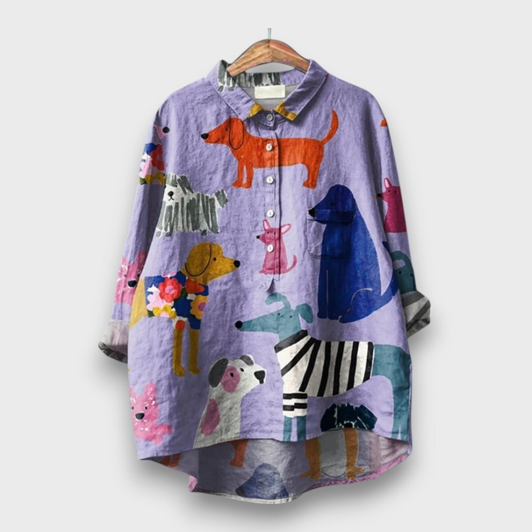 Lunora – Bluse mit verspieltem Animal Print