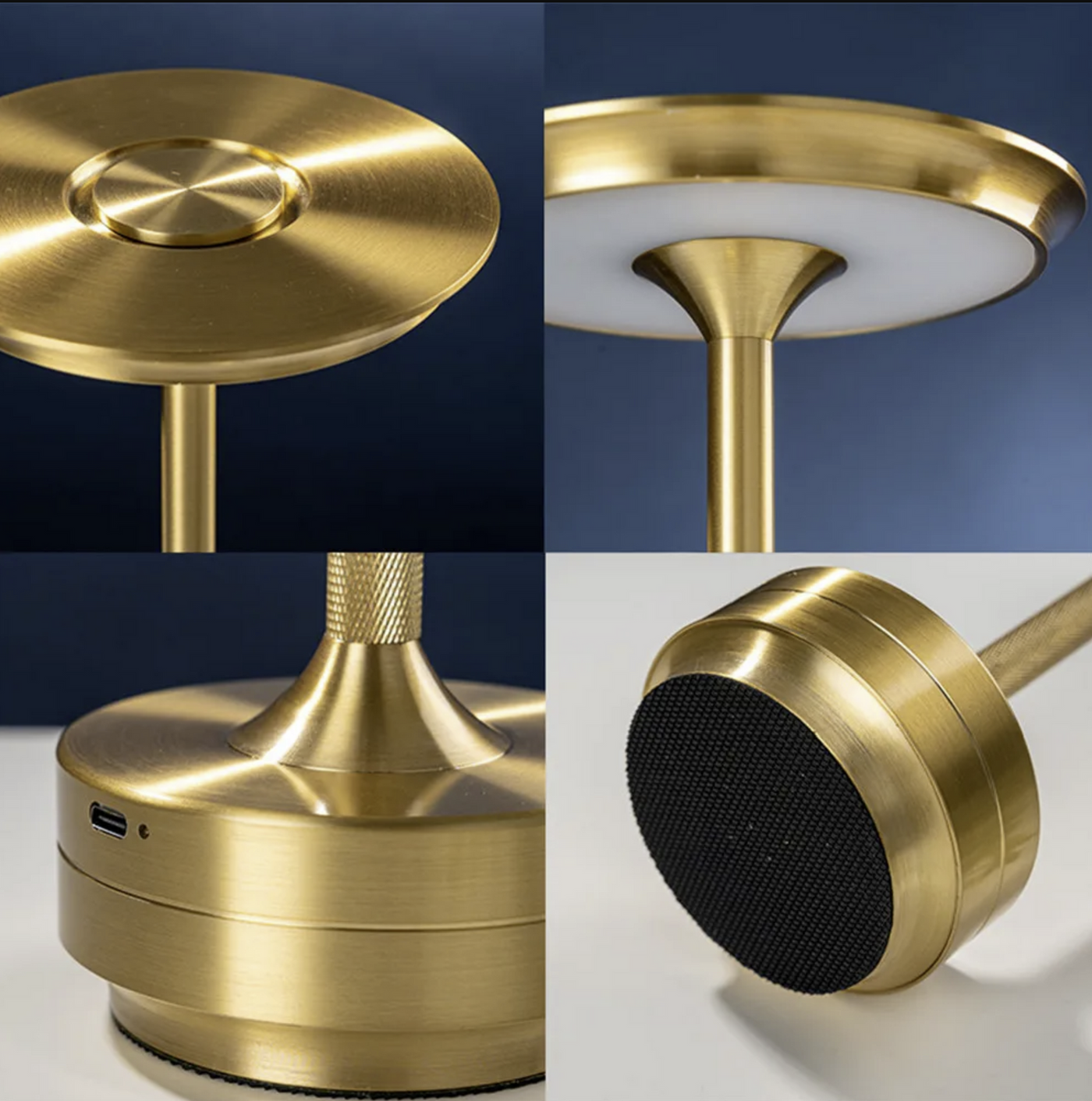 Bianca Licht | Elegante, kabellose Aluminium Tischlampe mit Dimmfunktion und 3 Lichtmodi