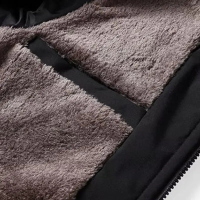 Windichte Herren Winter Jacke mit Fleece Innenfutter