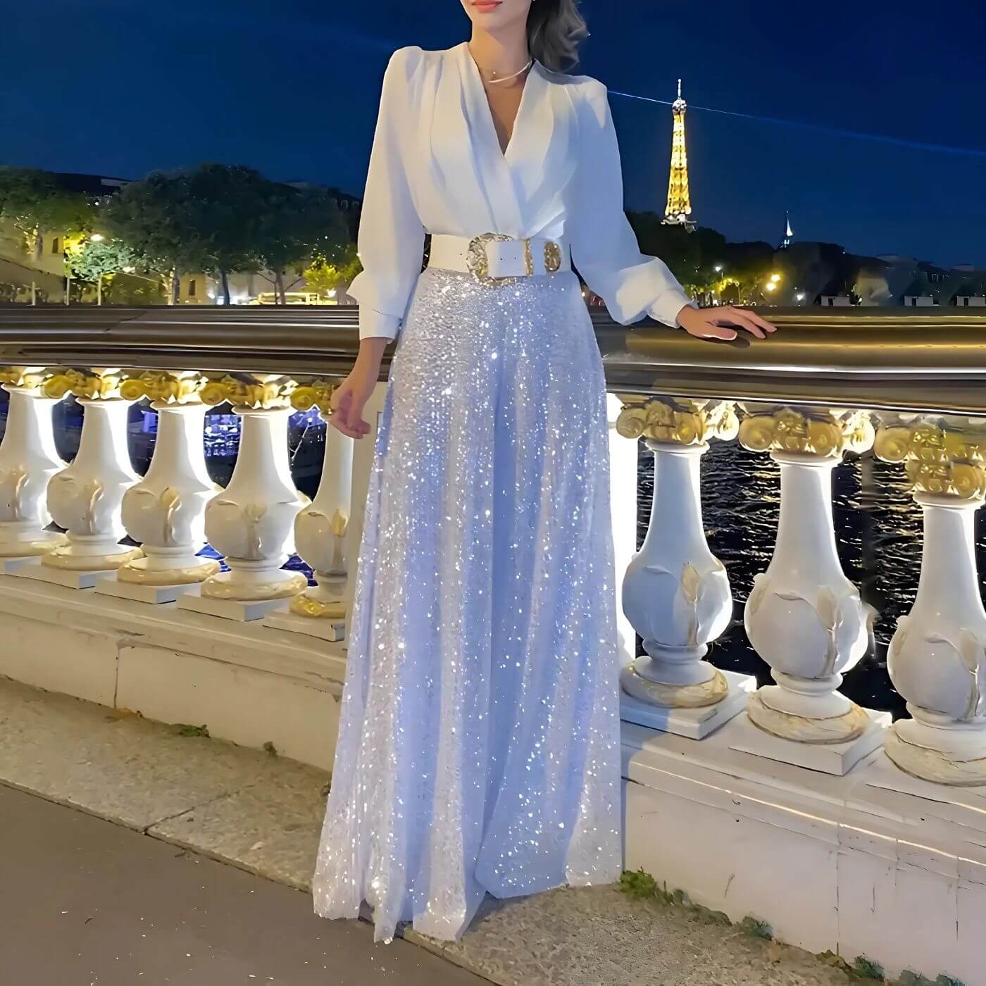 Hanna™ - Eleganter Jumpsuit mit V-Ausschnitt