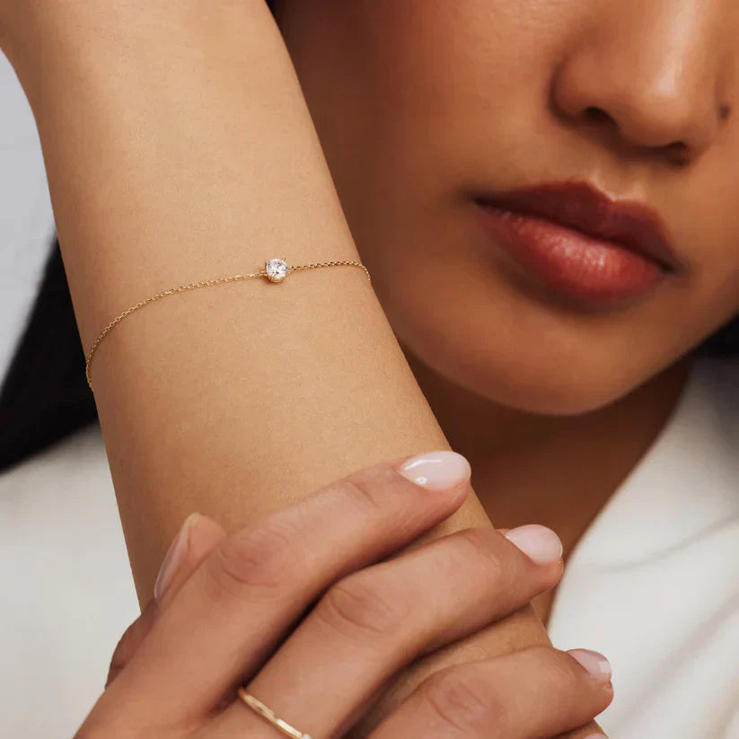 Cléa Moissanit-Stein-Armband | Gold