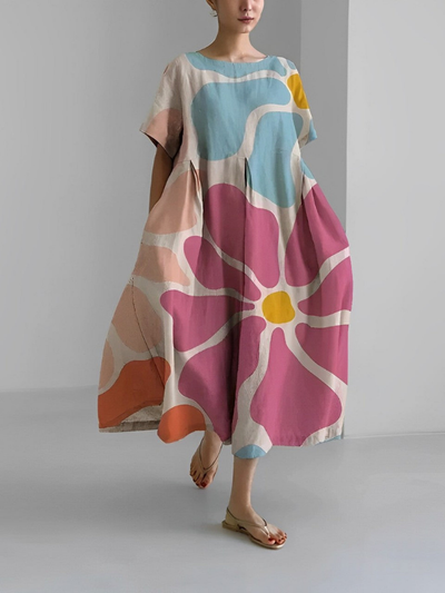 VALENTINA | Elegantes Sommerkleid mit Blumenmuster, schmeichelhafter Passform und garantierter Bewegungsfreiheit