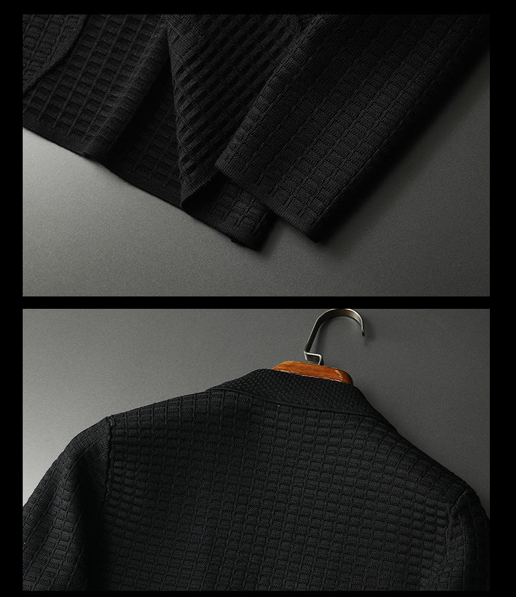 Eleganter Herren Jacquard Blazer mit Strukturmuster