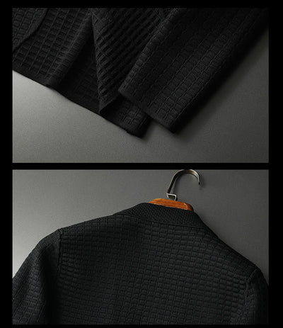 Eleganter Herren Jacquard Blazer mit Strukturmuster