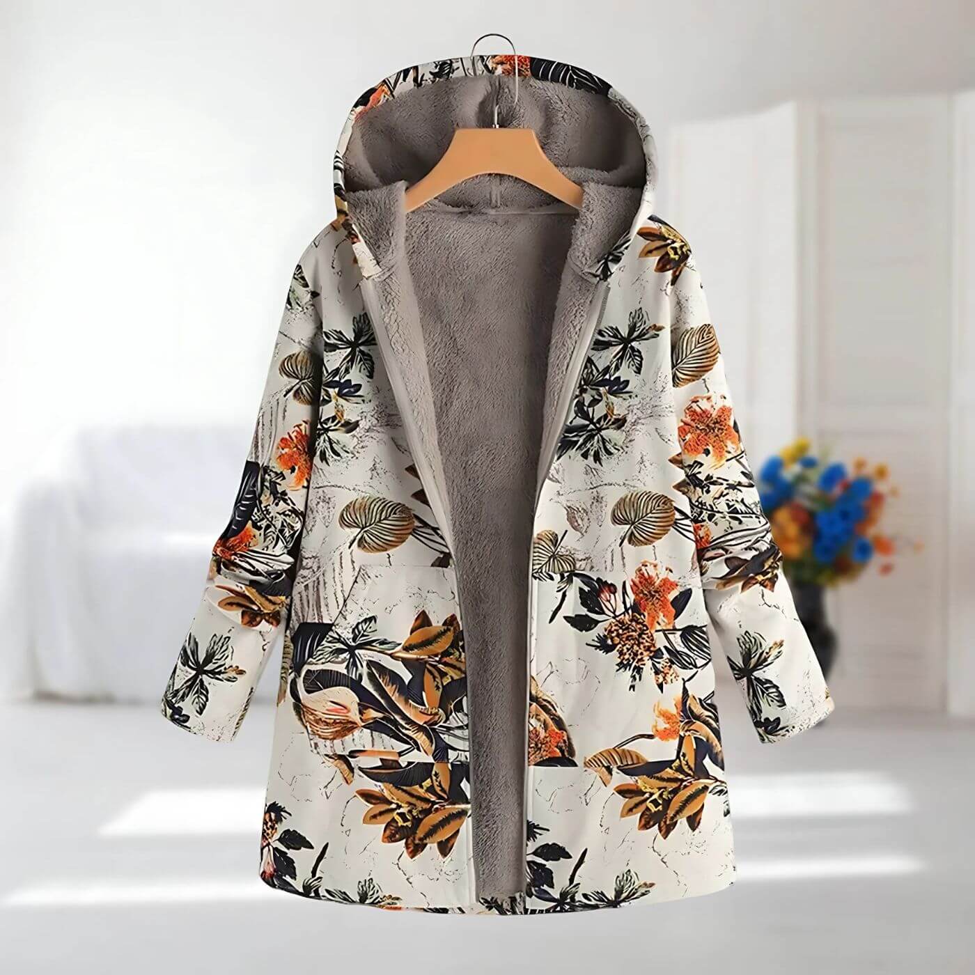 Isabelle™ - Wintermantel mit Blumenmuster und Fleecefutter