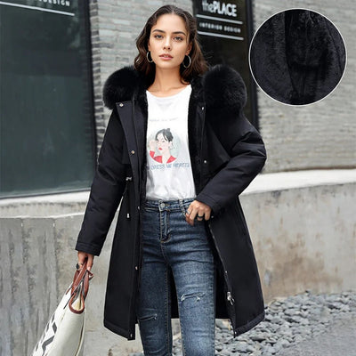 Jasmin | Wintermantel mit Fellkapuze und Komfort