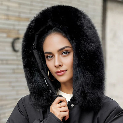 Jasmin | Wintermantel mit Fellkapuze und Komfort