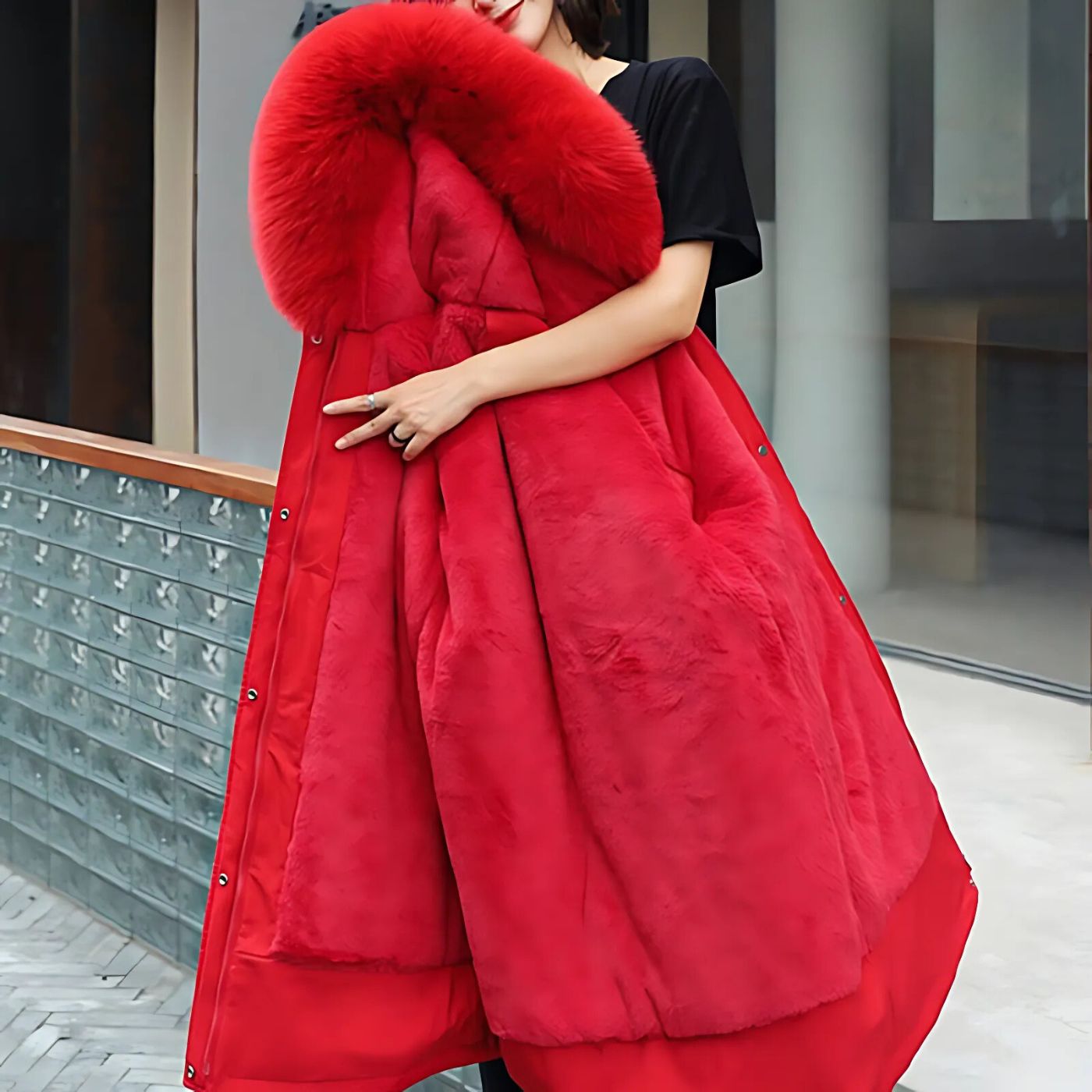 Jasmin™ - Gemütlicher Wintermantel mit Fellkapuze