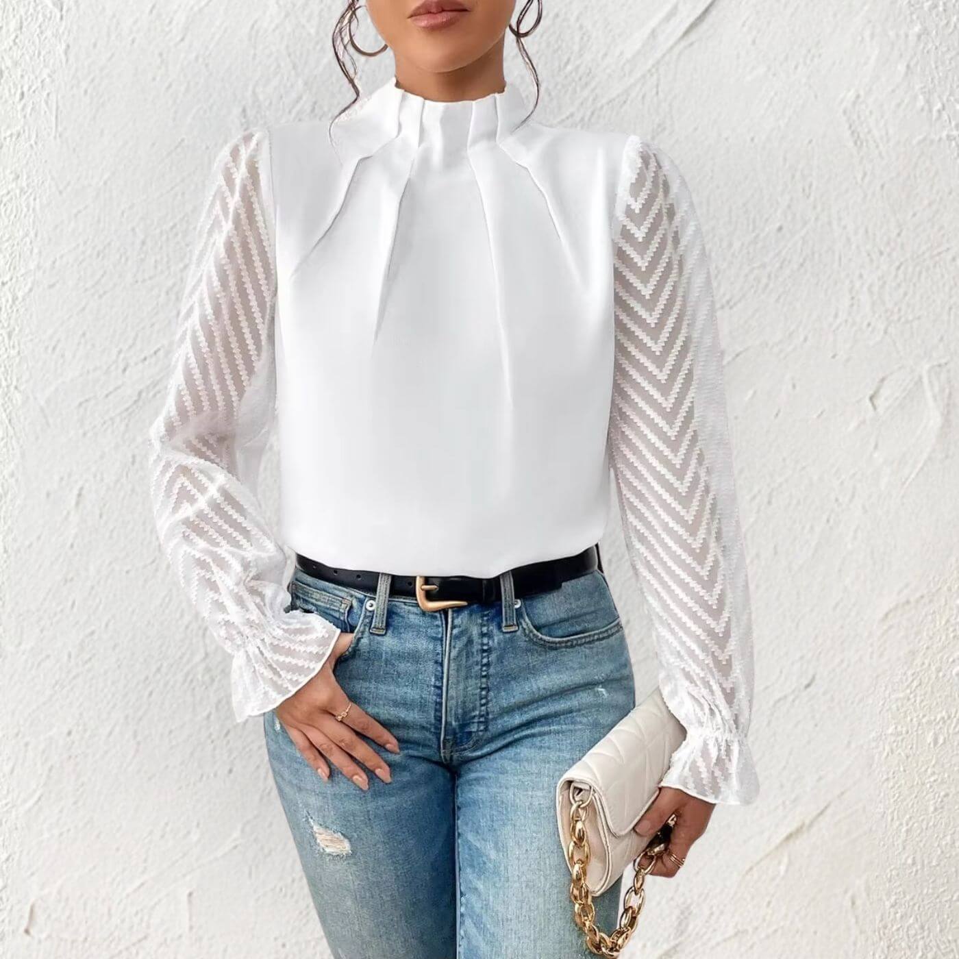 Jessica™ – Schlichte Elegante Bluse