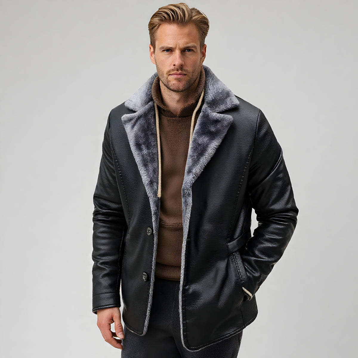 Herren Lederjacke - Klassischer Schnitt