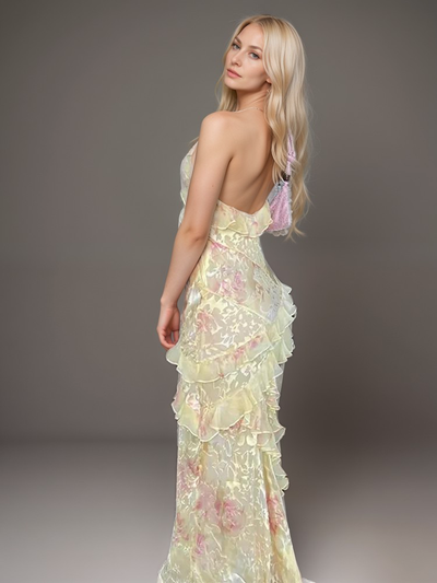 Louisa | Ätherisches Rüschen-Maxikleid