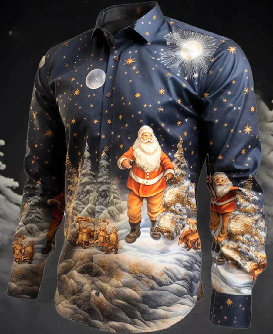 Klaus | Bequemes T-Shirt mit Weihnachtsmotiv