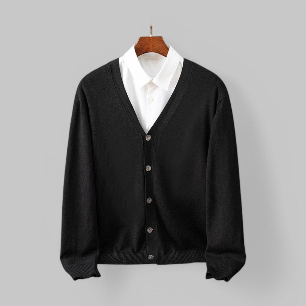 Markus | Vielseitige moderne V Ausschnitt Strickjacke