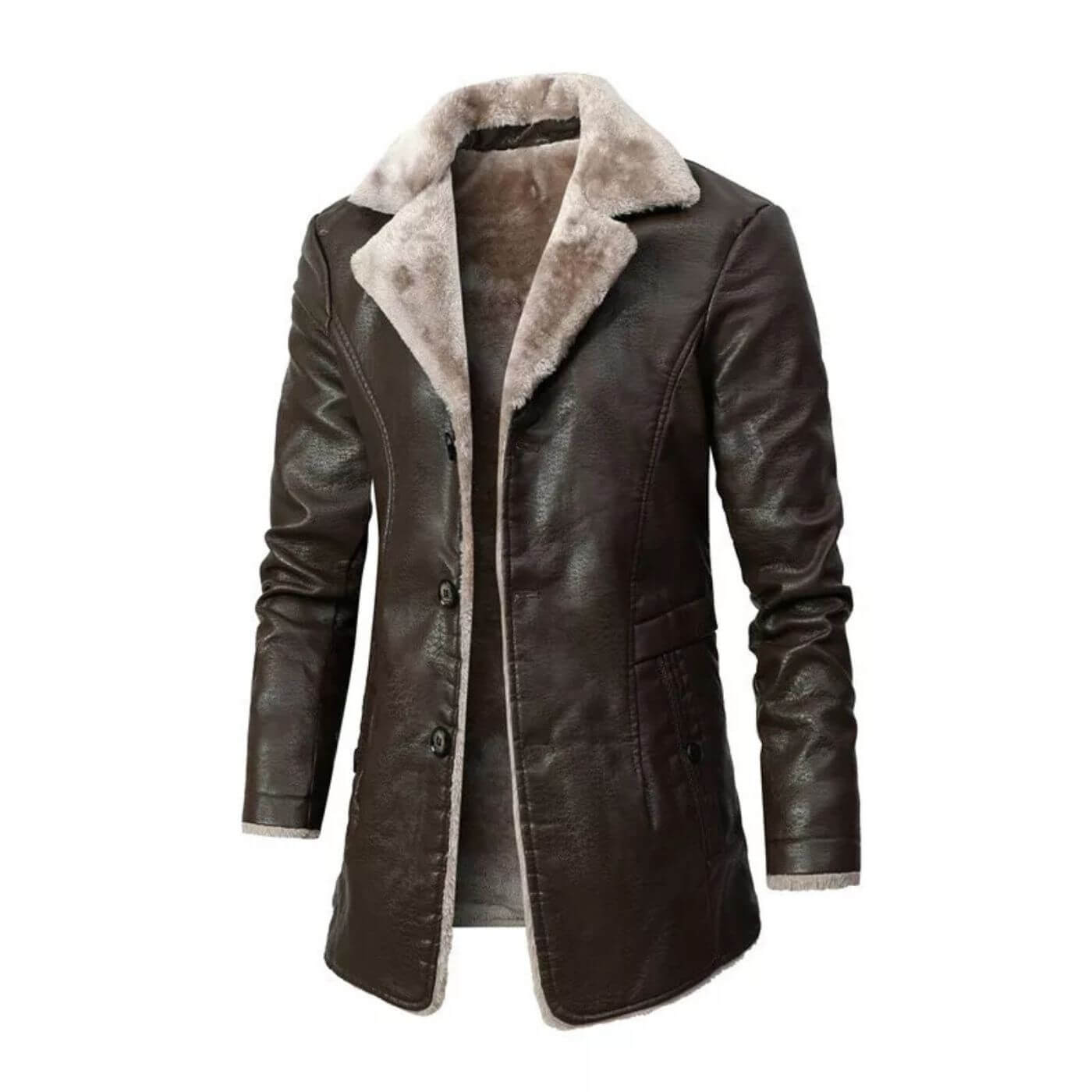 Kyler™ - Elegante Lederjacke mit Fleecefutter