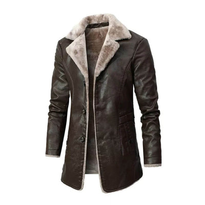 Kyler™ - Elegante Lederjacke mit Fleecefutter