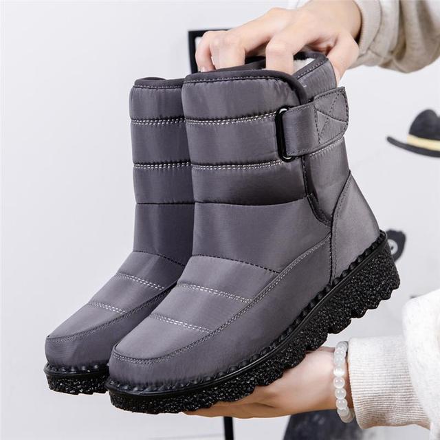 Winterschuhe Damen | Mittelhoch Mit Klettverschluss