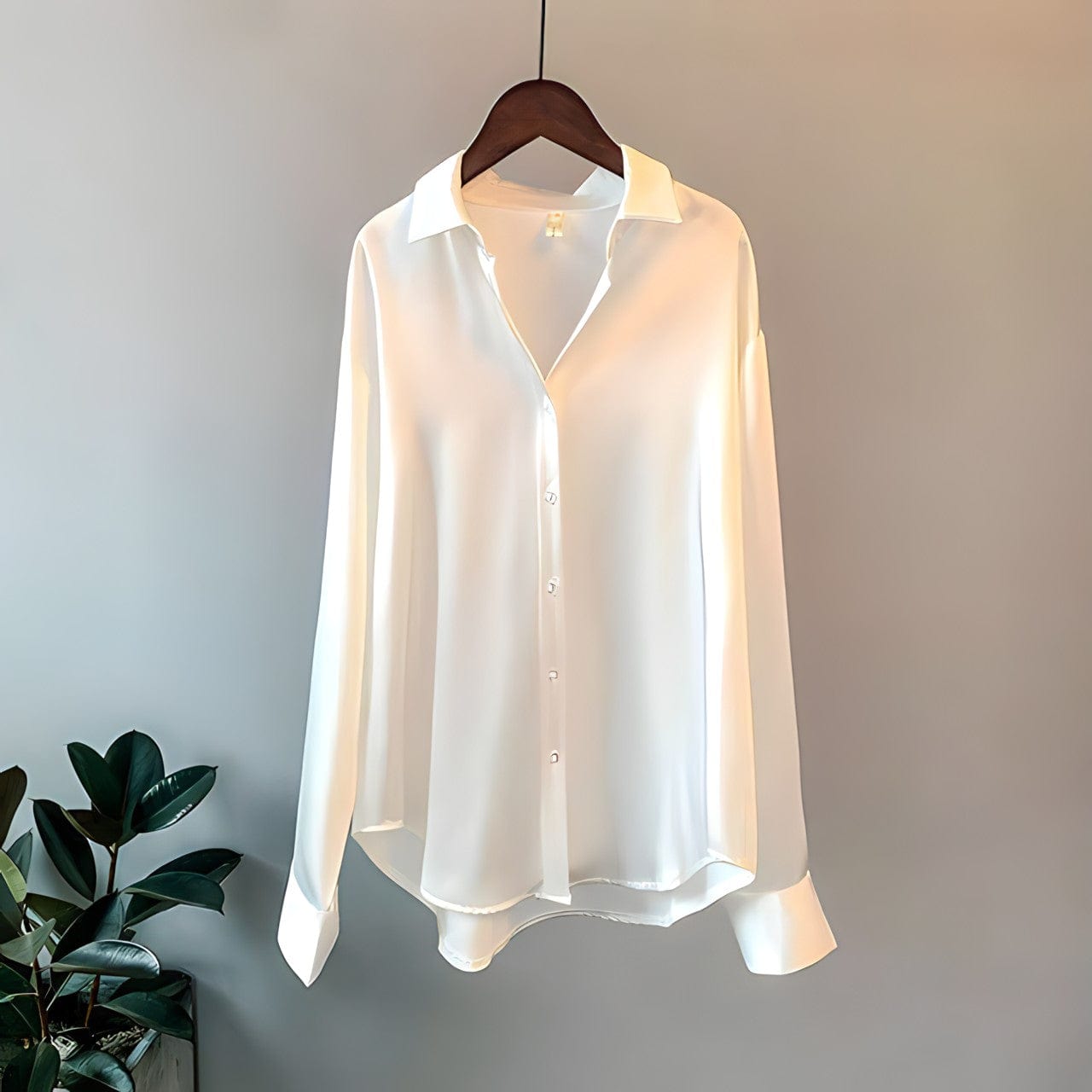 Laura | Elegantes Langarmshirt aus Seide
