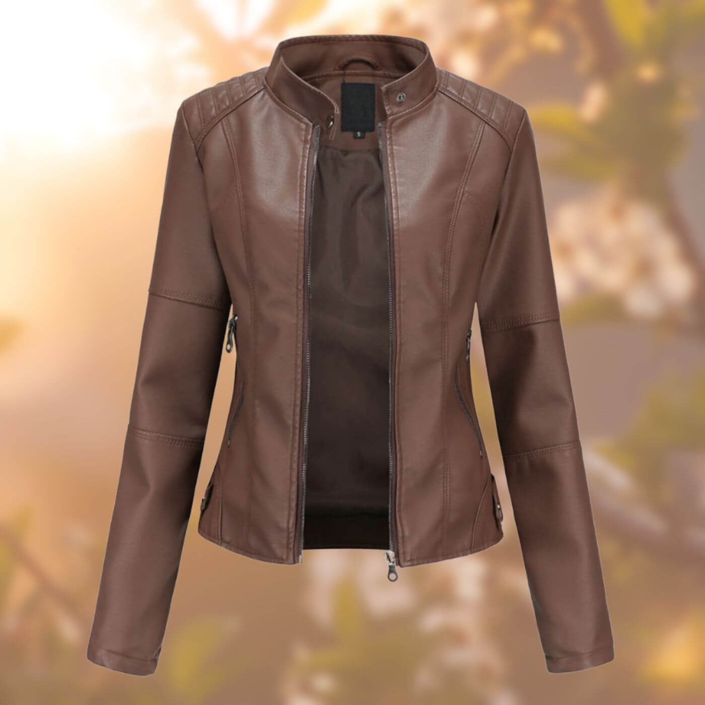 Mandy™ – Hochwertige Vegane Lederjacke