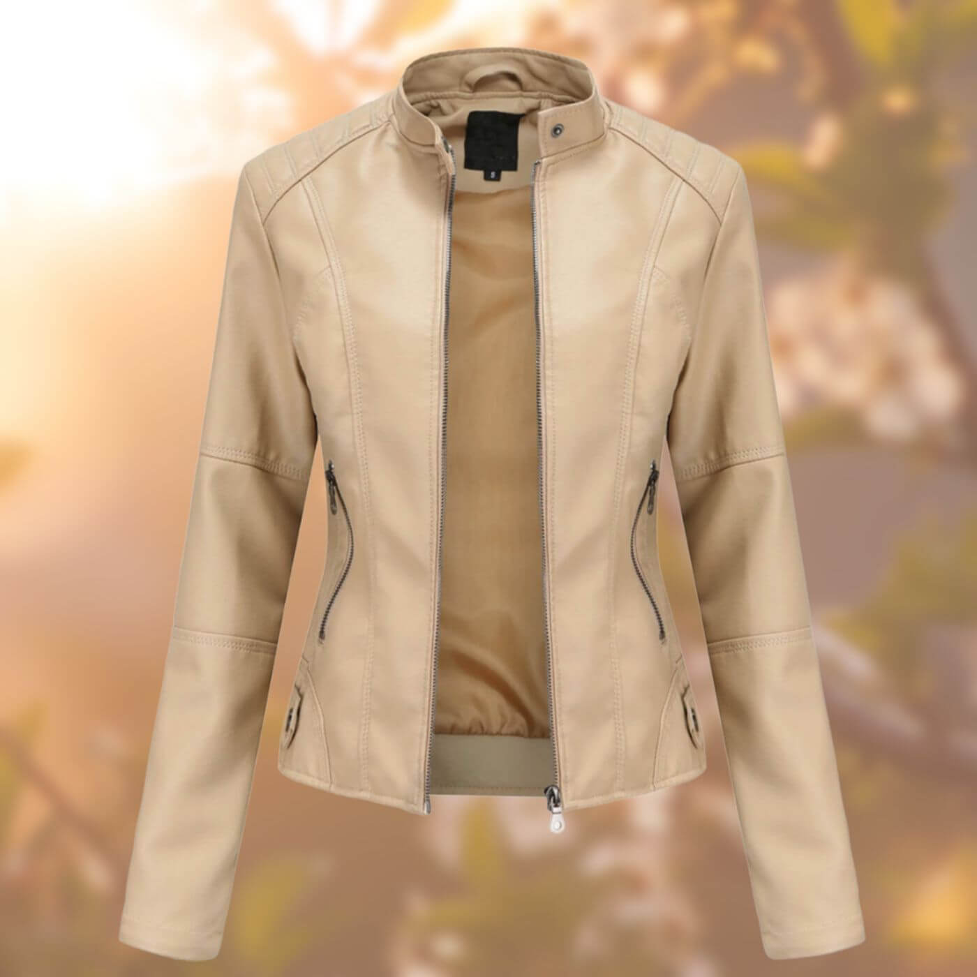 Mandy™ – Hochwertige Vegane Lederjacke