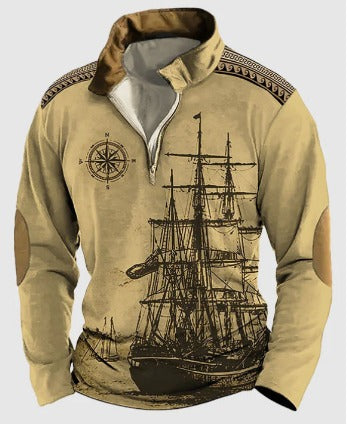 Anderson | Vintage Fleece-Pullover mit Reißverschluß
