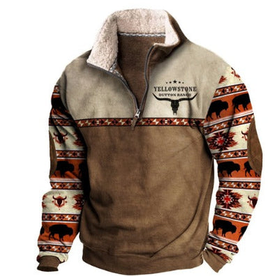 Anderson | Vintage Fleece-Pullover mit Reißverschluß