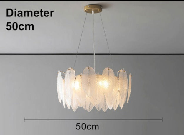 Feather™ - Luxuriöse Pendelleuchte mit Glasfedern