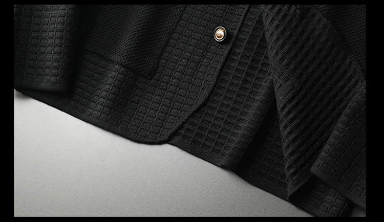 Eleganter Herren Jacquard Blazer mit Strukturmuster