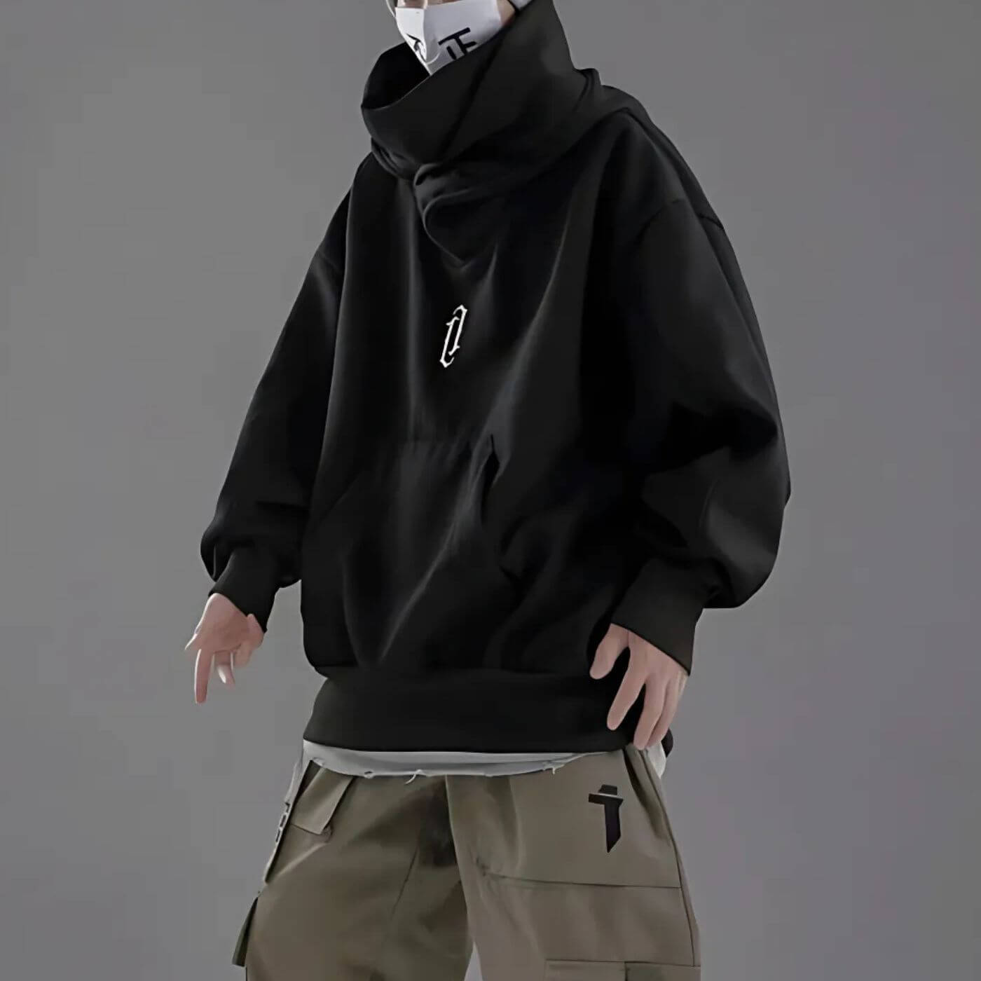 Ninja | Oversize Hoodie mit doppelter Kapuze