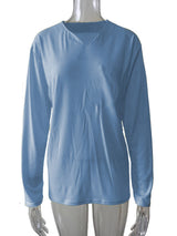 Blau - ohne Tasche, Langarm