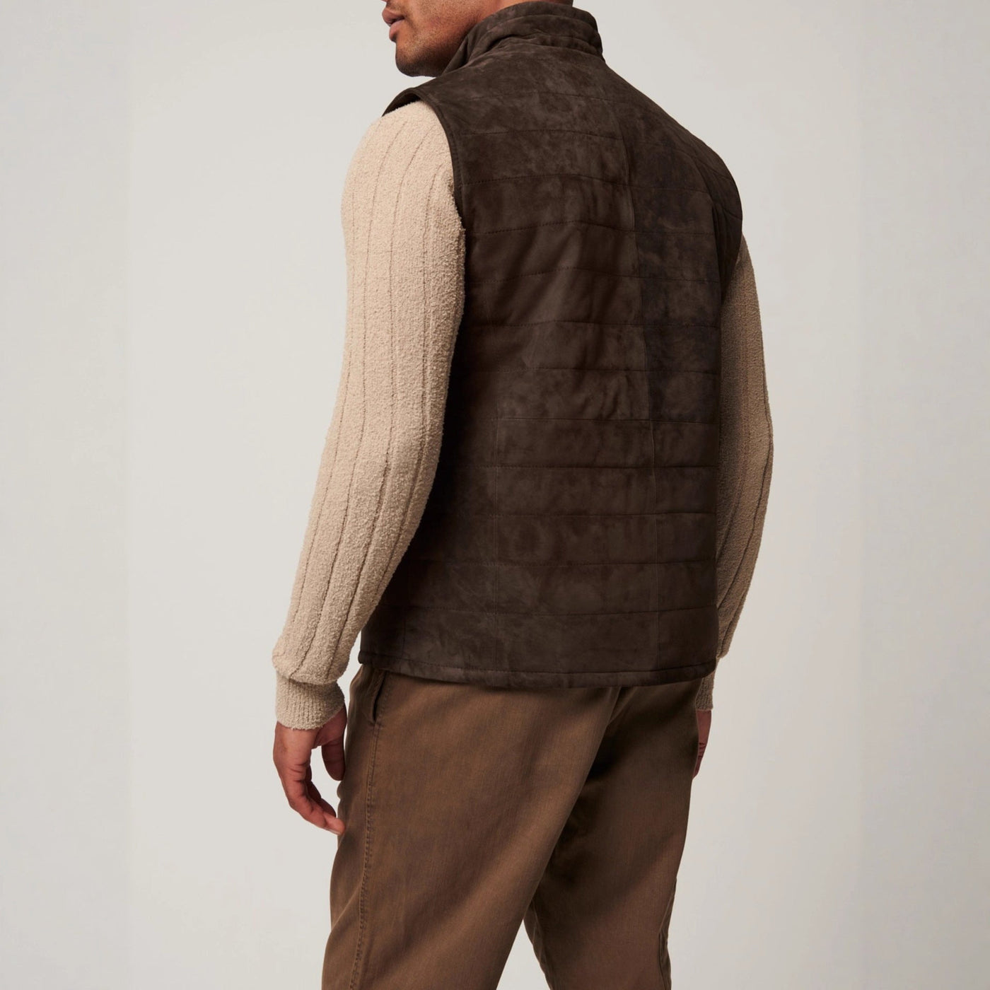 Herren Steppweste aus weichem Wildleder Aliams