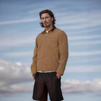 Herren lässige Übergangsjacke mit hohem Kragen Aliams