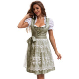 753870 Olivgrün (Oberteil+Rock+Schürze+Schleife)