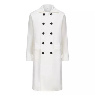 Herren eleganter Langmantel mit doppelter Knopfleiste und modernem Schnitt Aliams