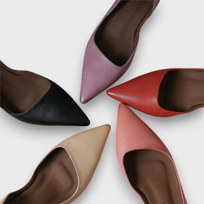 Veyra – Lederschuhe mit Kitten-Heel