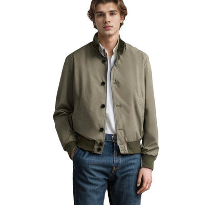 Herren moderne Utilityjacke mit praktischen Taschen und elastischem Bund Aliams