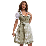 753870 Olivgrün (Oberteil+Rock+Schürze+Schleife)