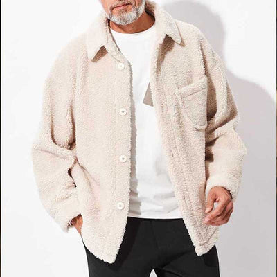 Herren kuschelige Fleecejacke mit praktischem Taschen-Design Aliams