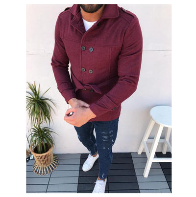 Herren modische und funktionale Trenchcoat-Jacke Aliams