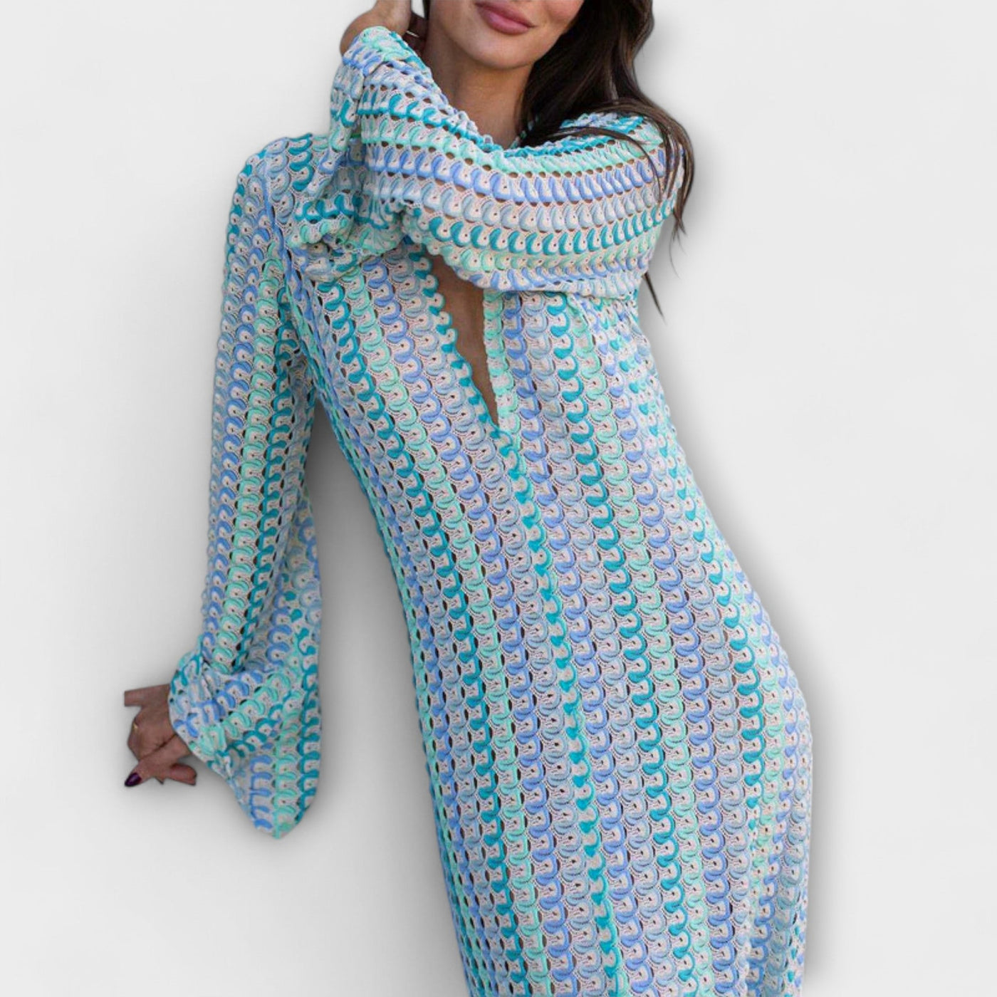 Eliora – Maxikleid mit V-Ausschnitt und Urlaubsflair