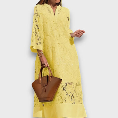 Ismee – Luftiges Kleid mit Print und kurzen Ärmeln