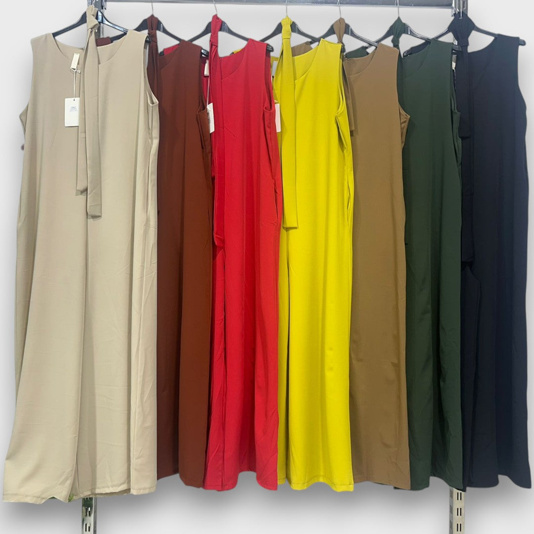 Delia – Jumpsuit mit Taillenschleife und weitem Bein