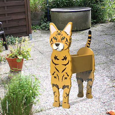 Bengal Cat Flower Pot
