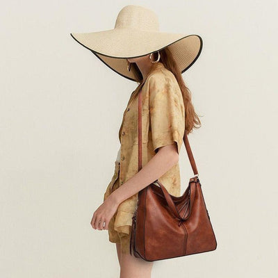 Freya | Elegante Leder-Einkaufstasche mit großem Fassungsvermögen