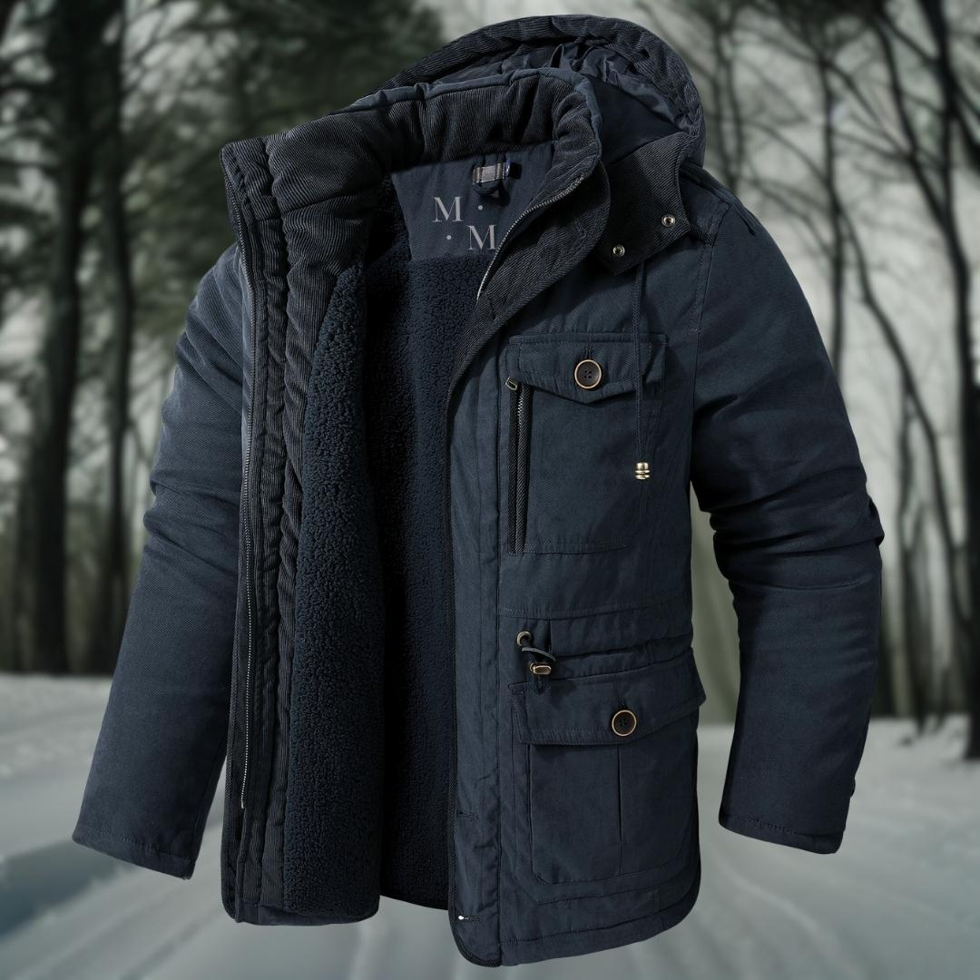 Herren Winterjacke | Lässig mit Kapuze und Taschen