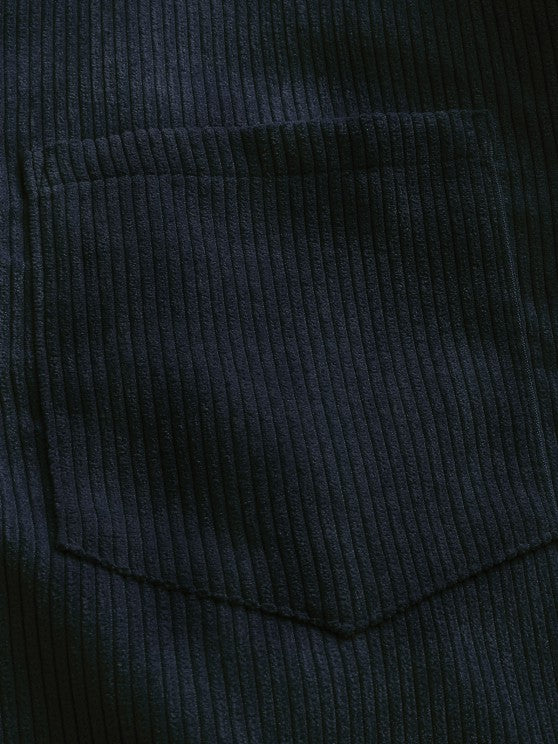 Herren Cord-Pulloverhemd | Casual Freizeithemd | Langarm