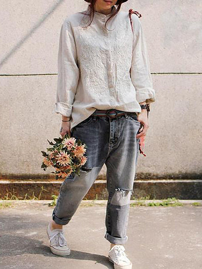 Novalie | Lose Leinenhemd für entspannte Tage