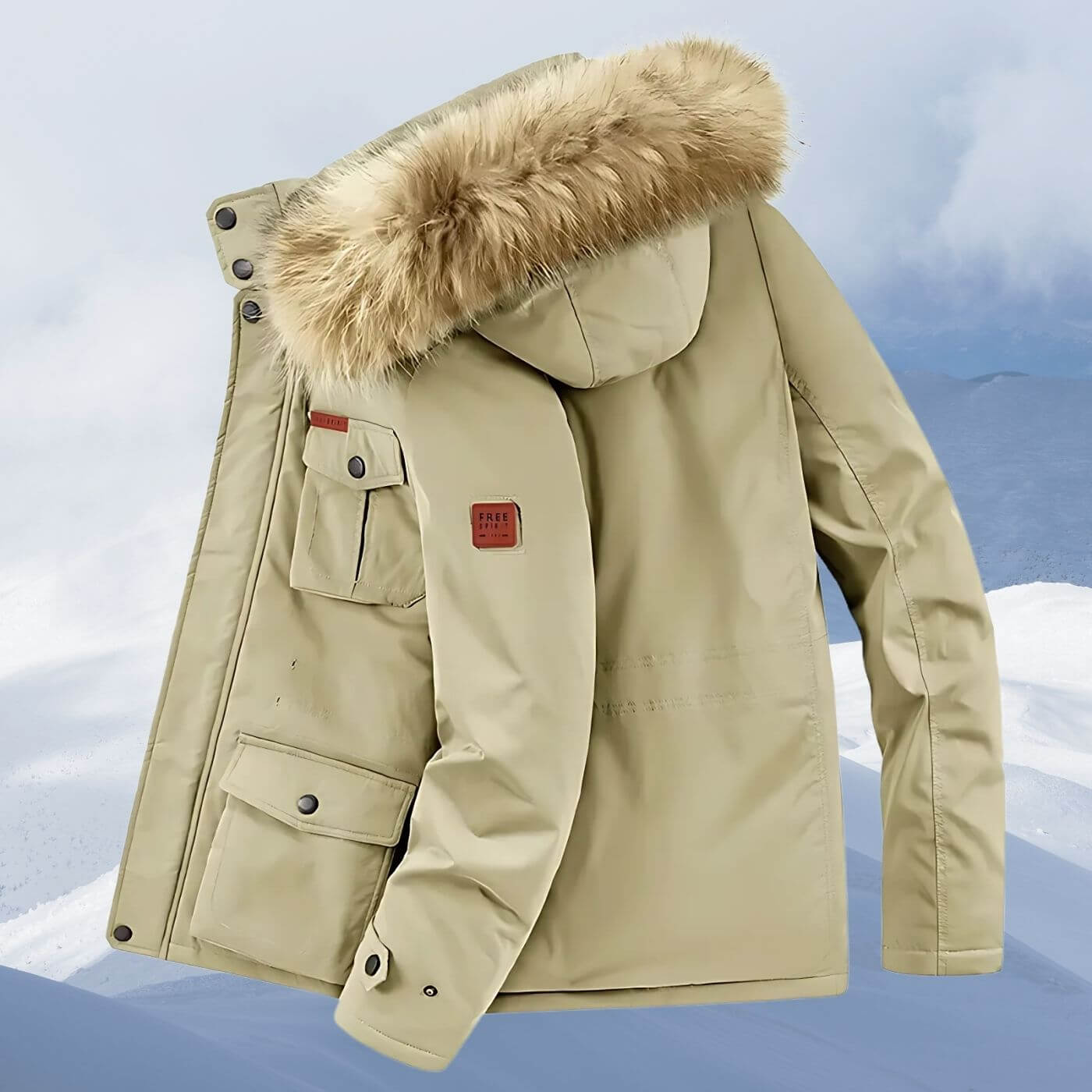 Richard™ - Winterjacke mit Fellkapuze