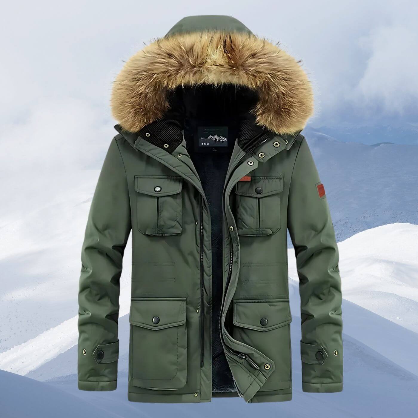 Richard™ - Winterjacke mit Fellkapuze