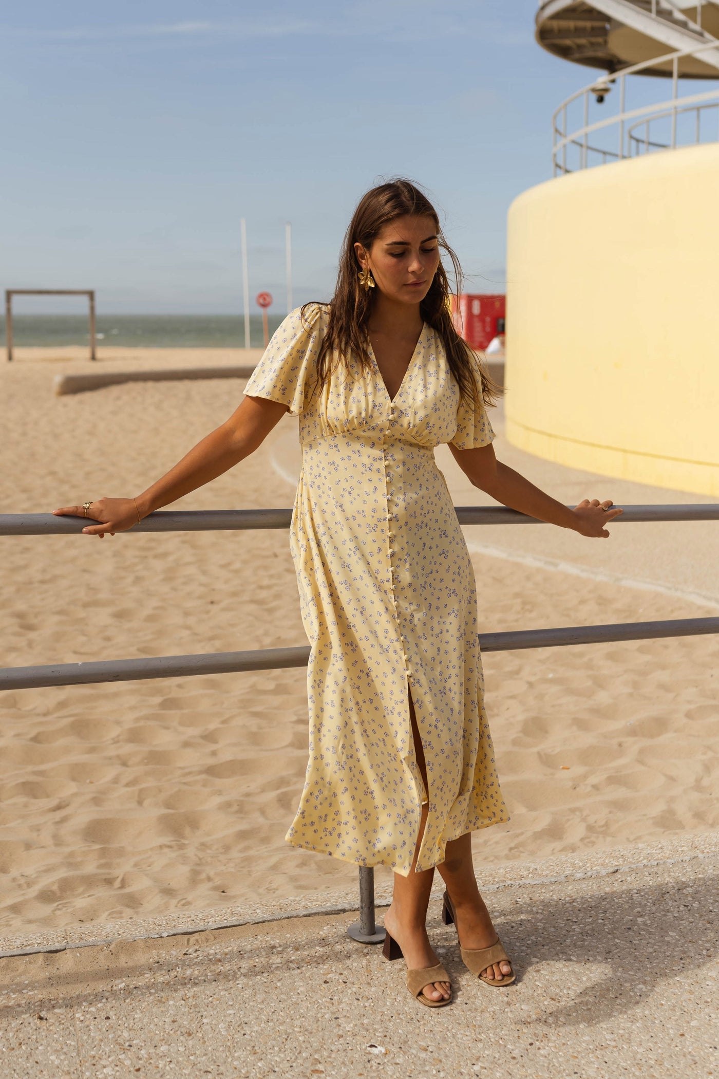 Diana™ | Das Geblümtes Sommer Midikleid